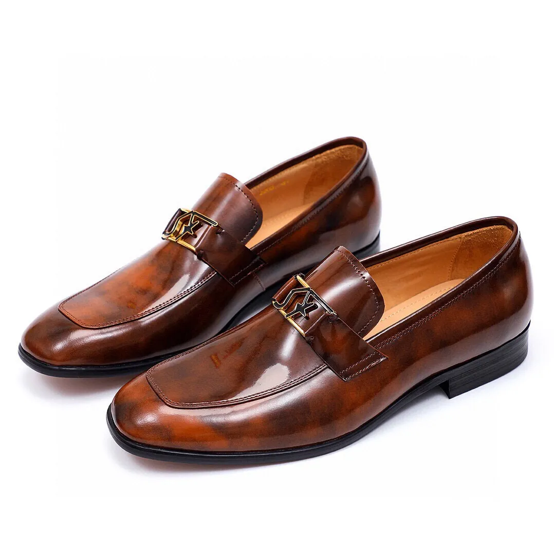 Men's Men's Shoes 💰540 💐[Ferragamo/Ferragamo] New 🐲Ferragamo* Ferragamo classic formal leather shoes! It is made of imported first-layer open-edge beaded cowhide leather upper + luxurious hardware buckle, and the inner layer is comfortable first-layer cowhide 🐂 leather lining! Original wear-resistant rubber outsole! Code number 38-44 (45🉑️customized)